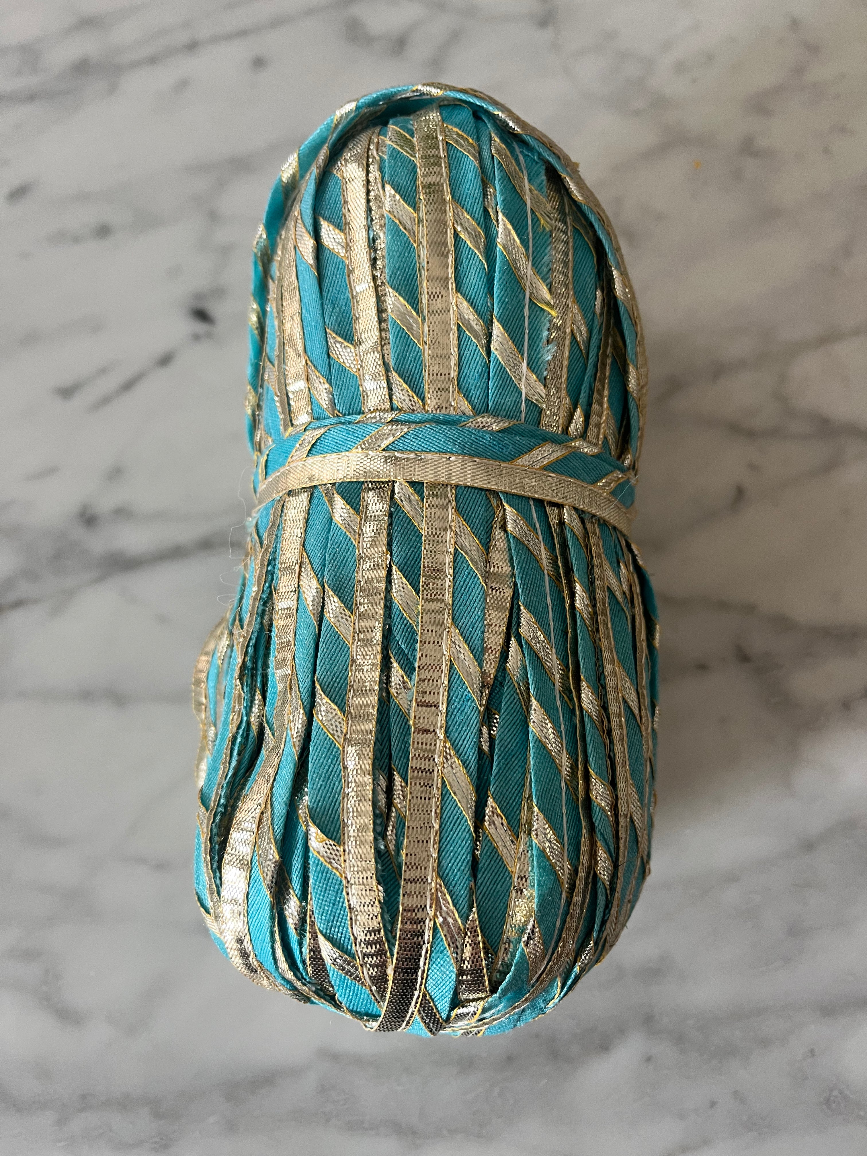 Turquoise Metallic Ribbon