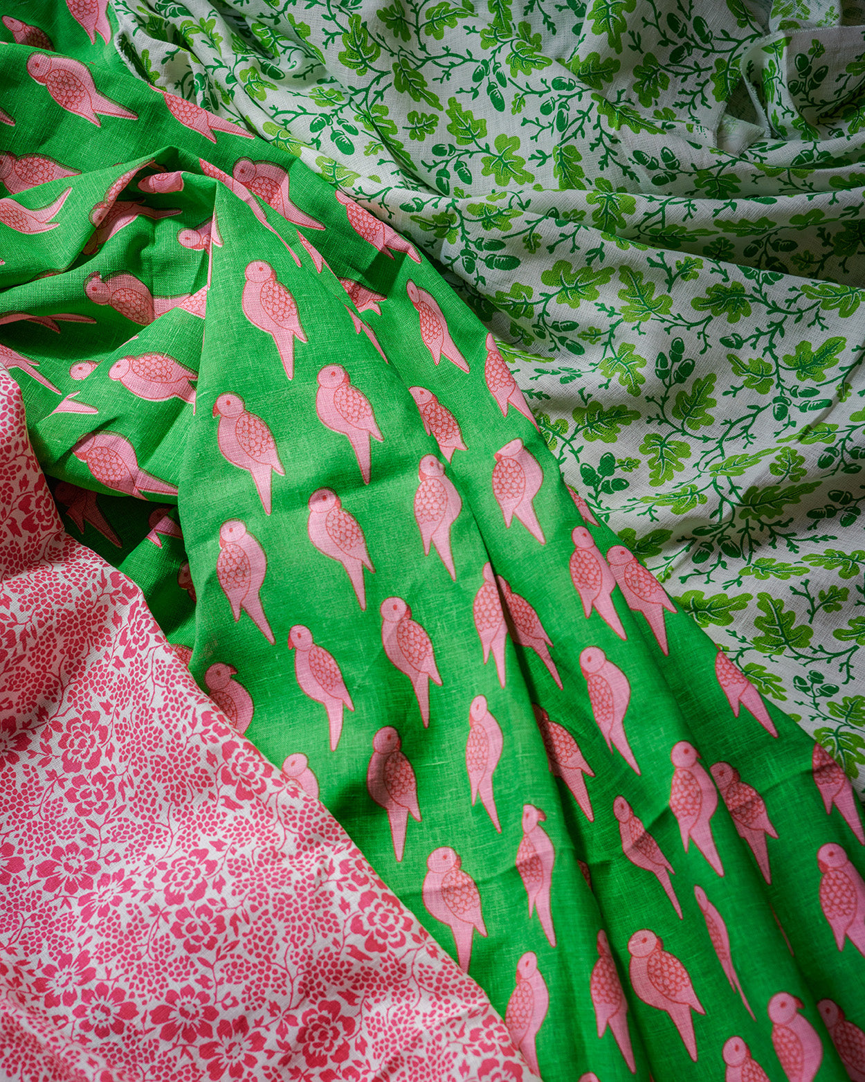 Parrot Linen Fabric