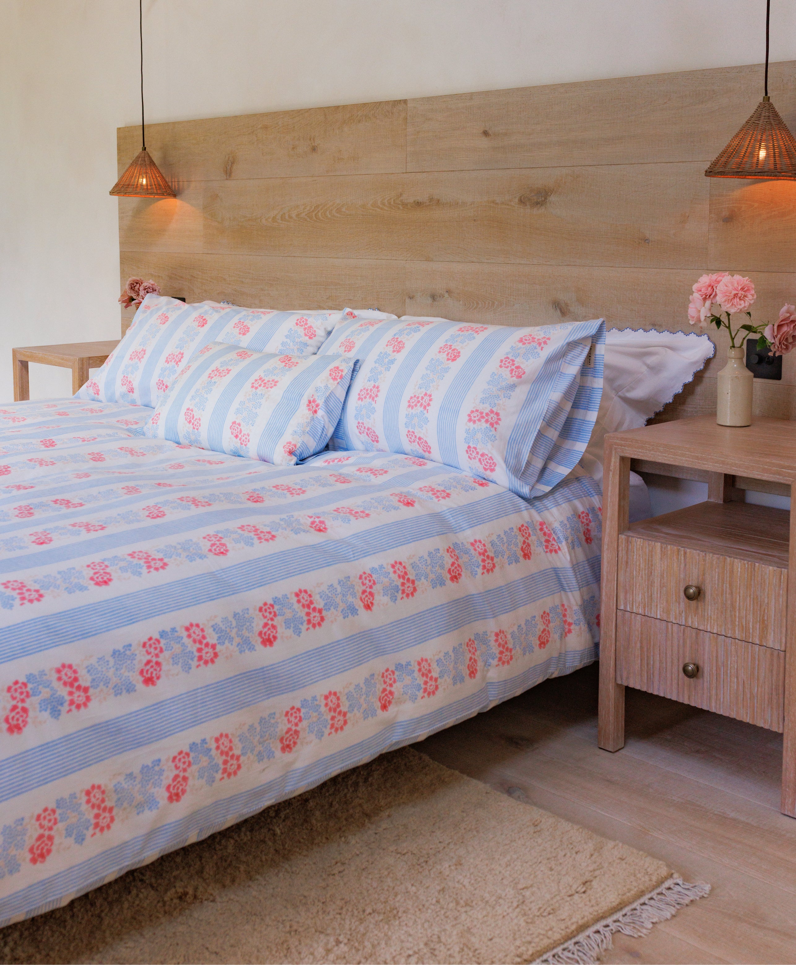 Provence Floral/Stripe Bedlinen Set