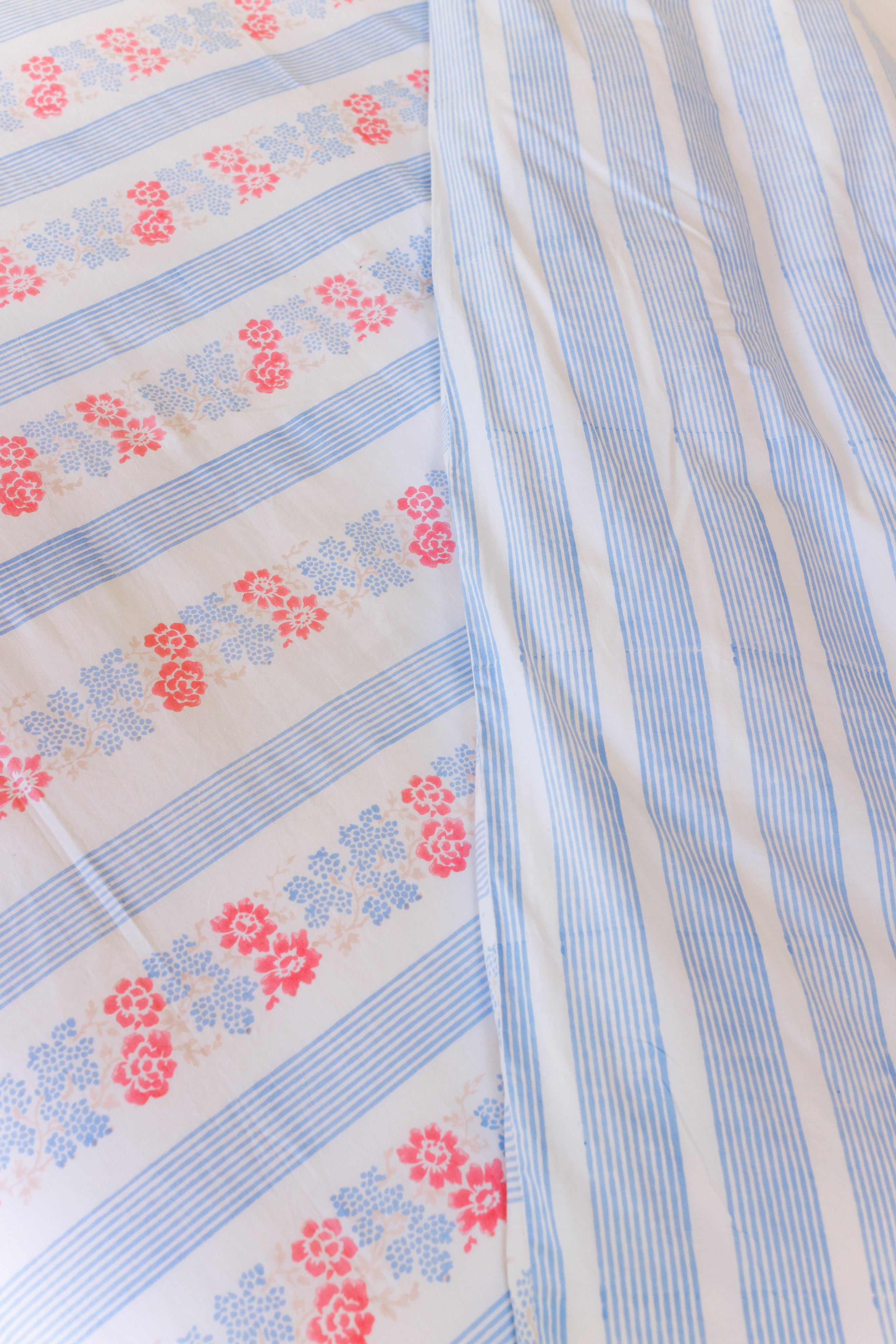 Provence Floral/Stripe Bedlinen Set