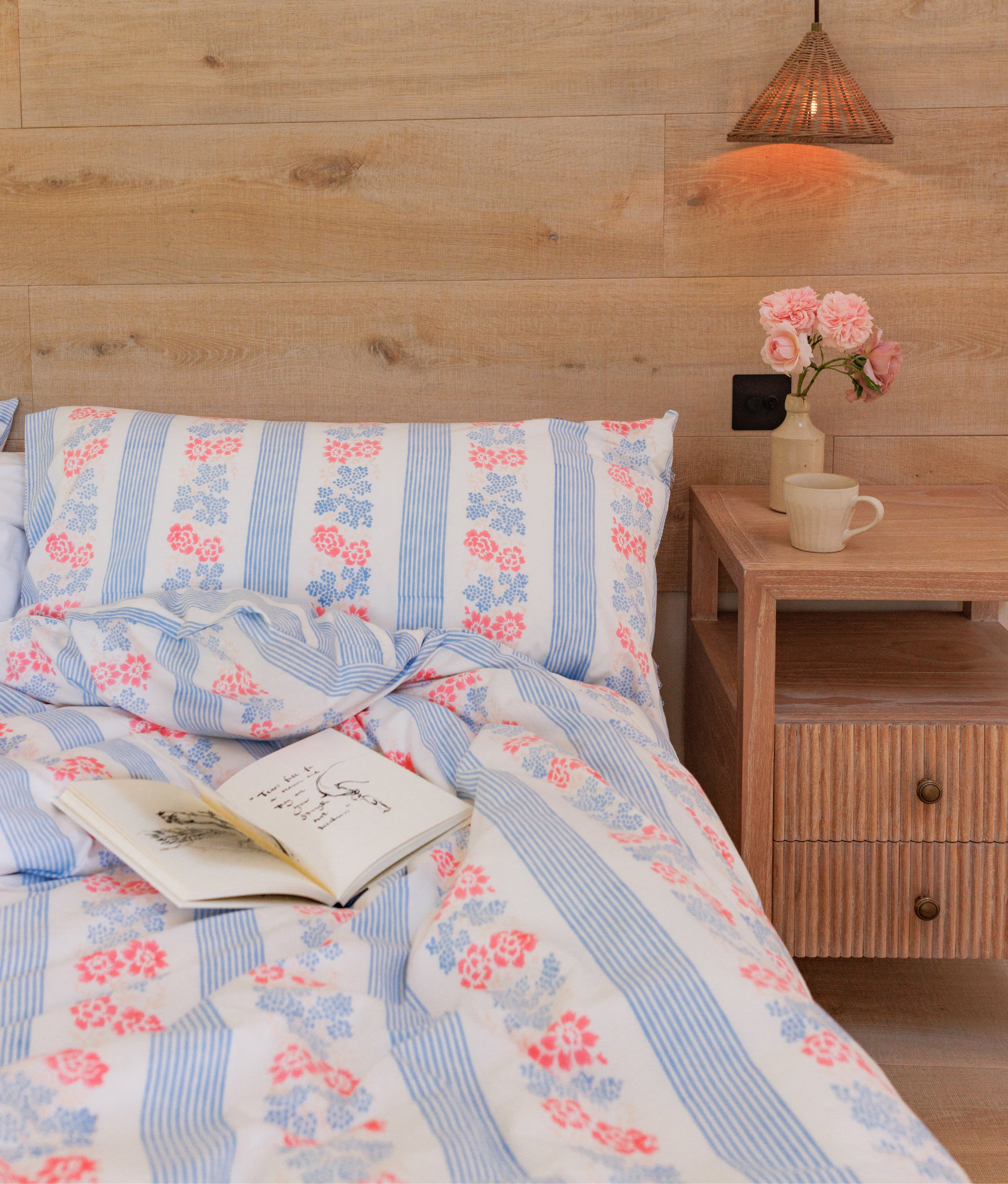 Provence Floral/Stripe Bedlinen Set