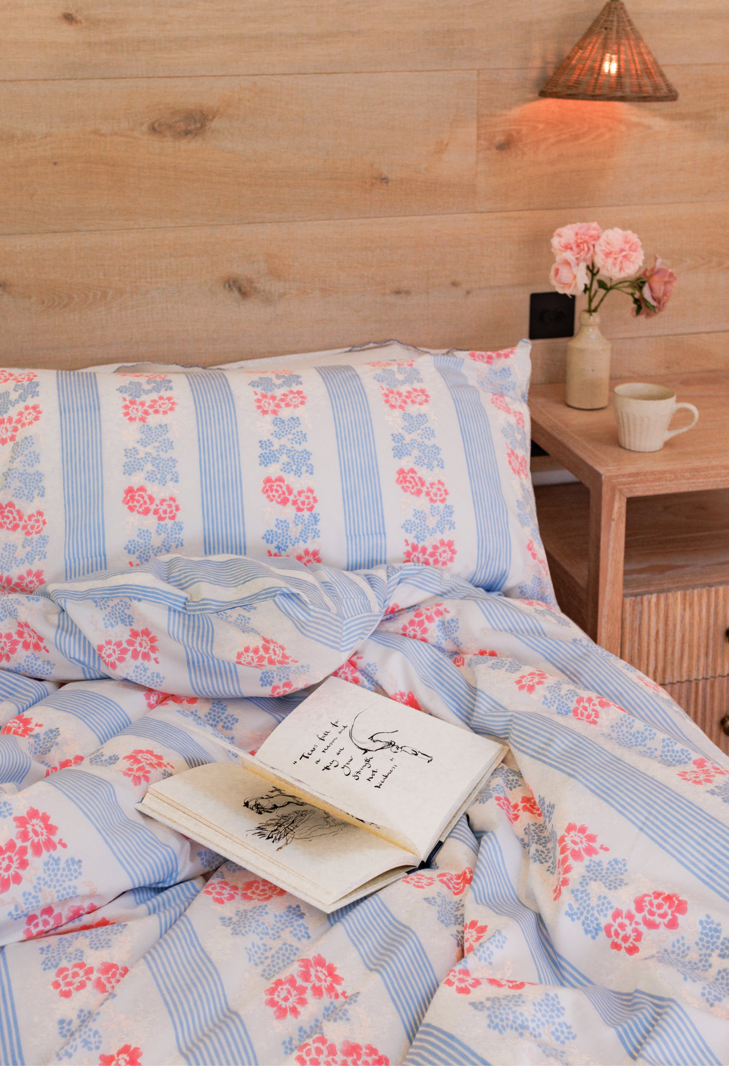 Provence Floral/Stripe Bedlinen Set
