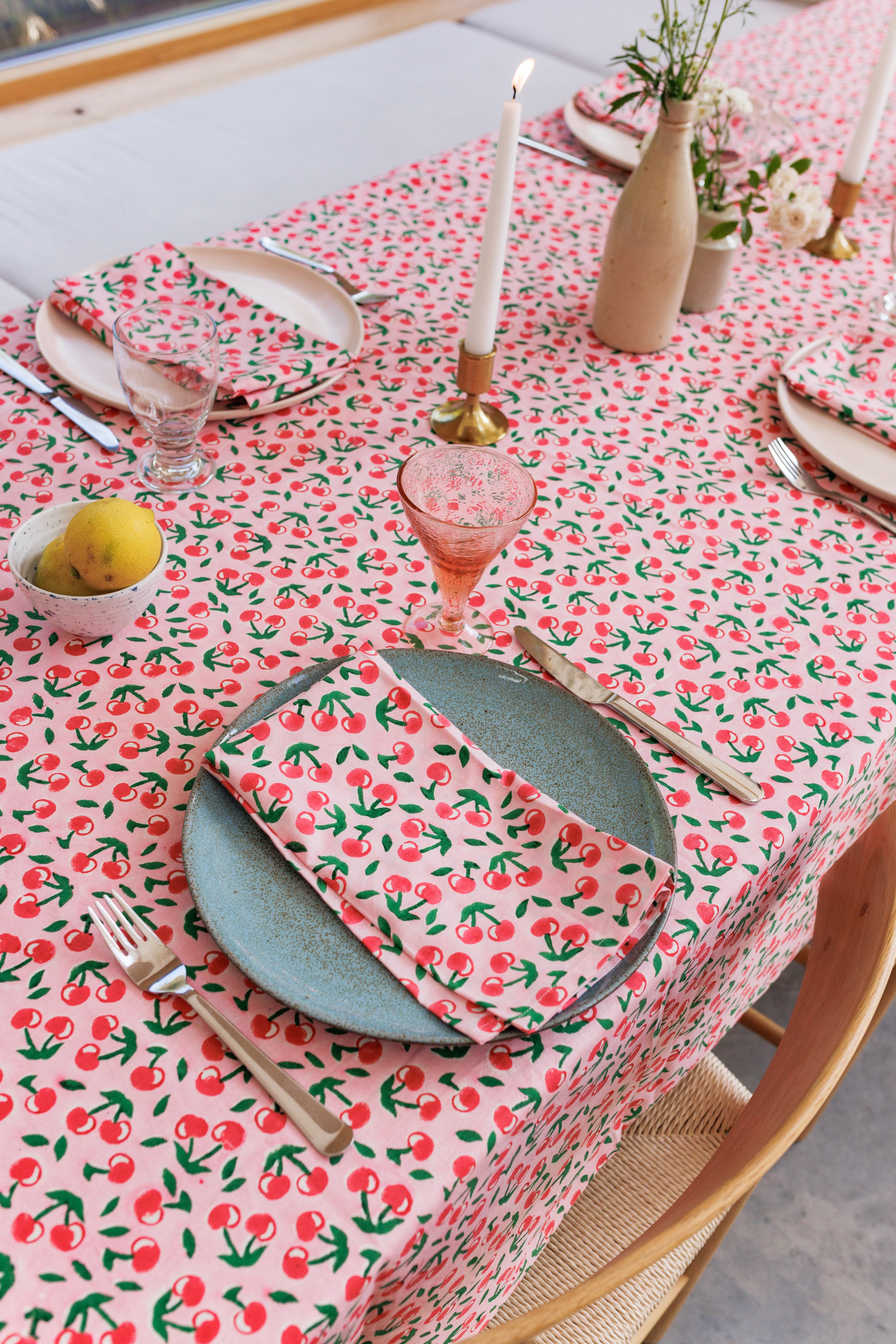 Pink & Red Cherry Napkins
