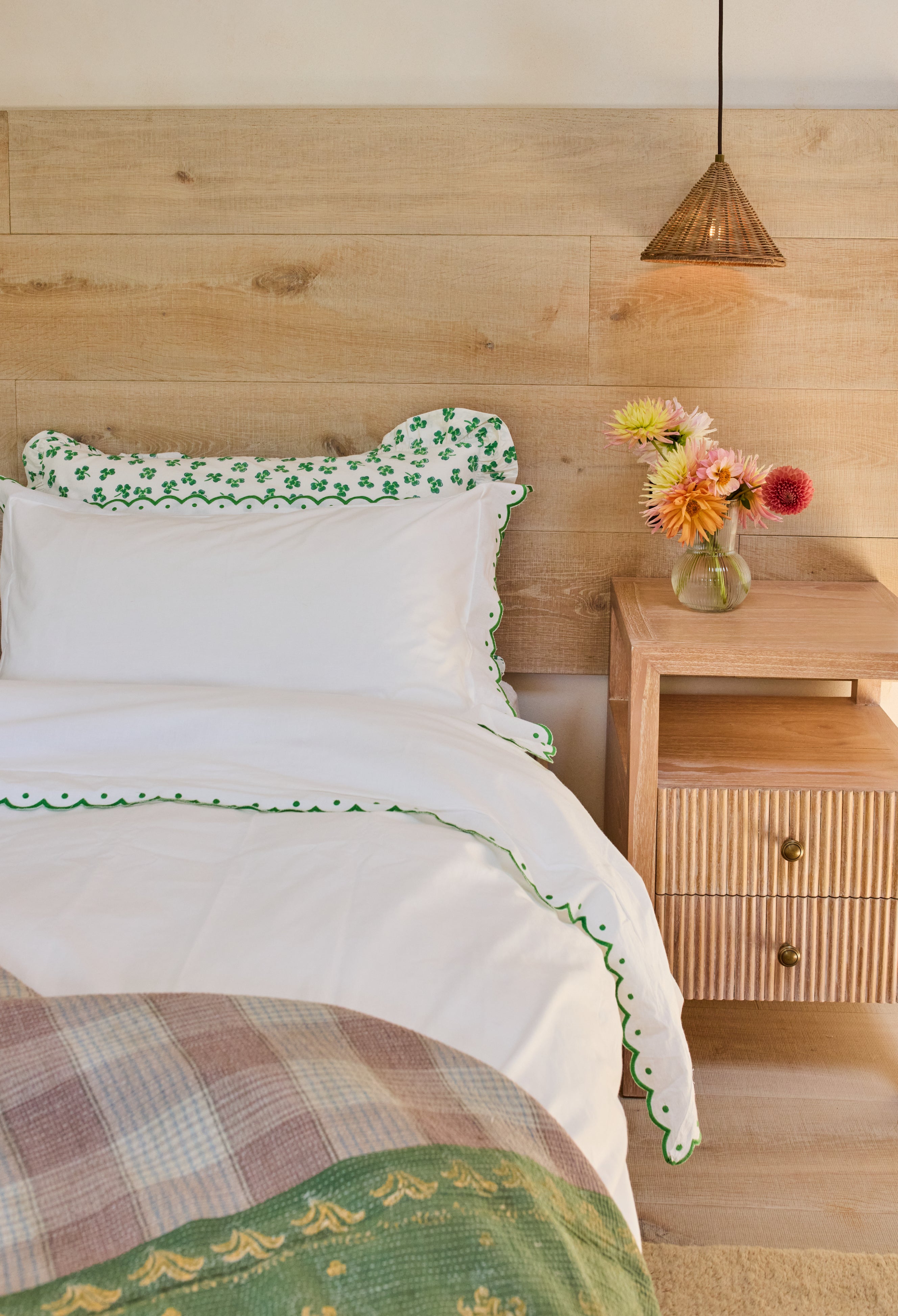 Green Scallop Bedlinen Set