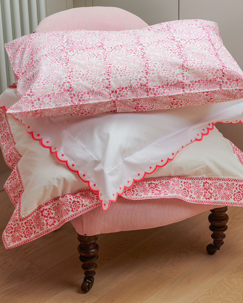 Pink Provencal Floral all over print set of 2 pillowcases