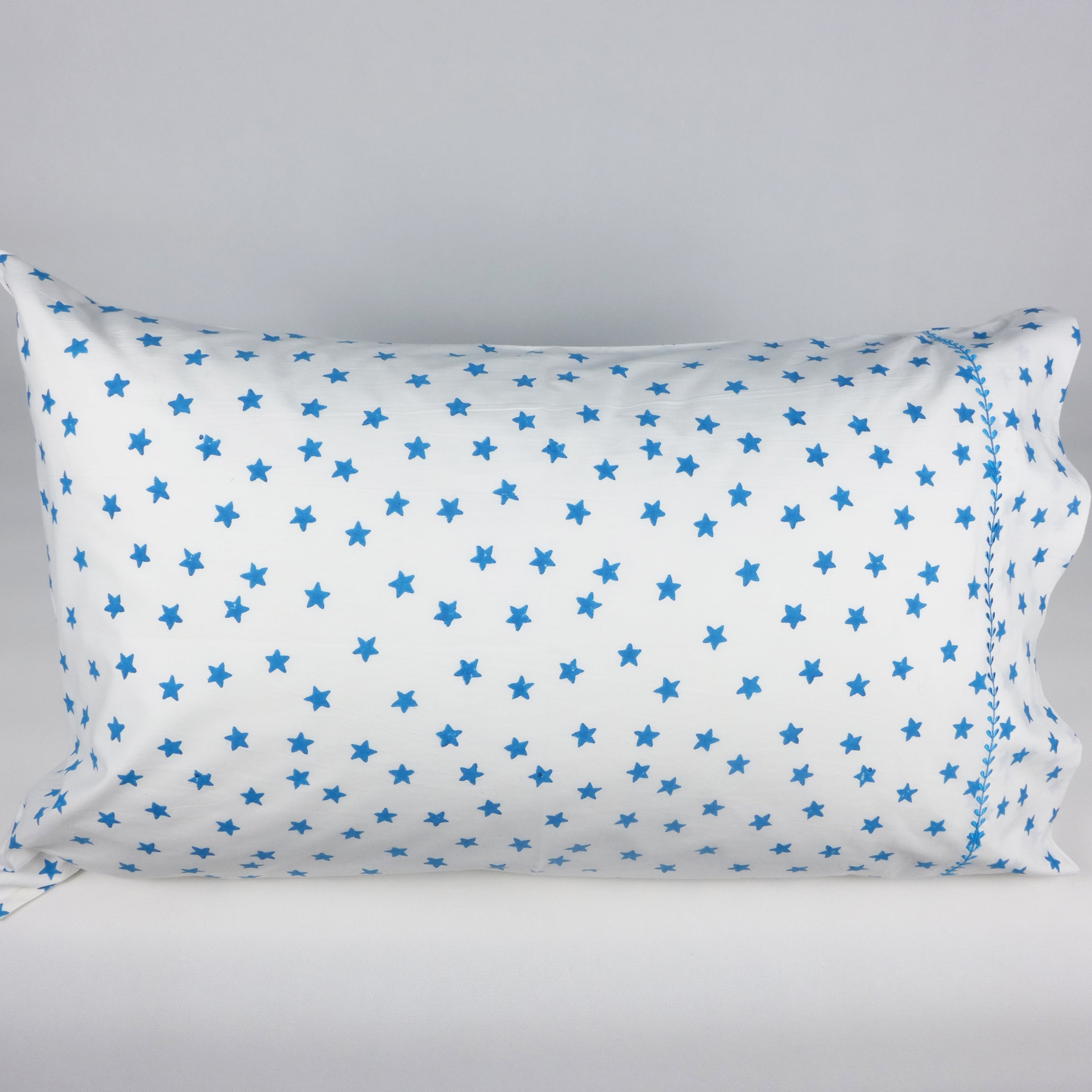 Blue star single pillowcase