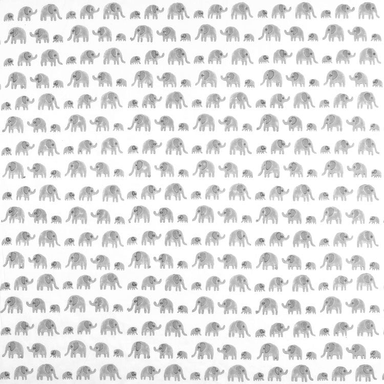 Grey elephant cotton fabric