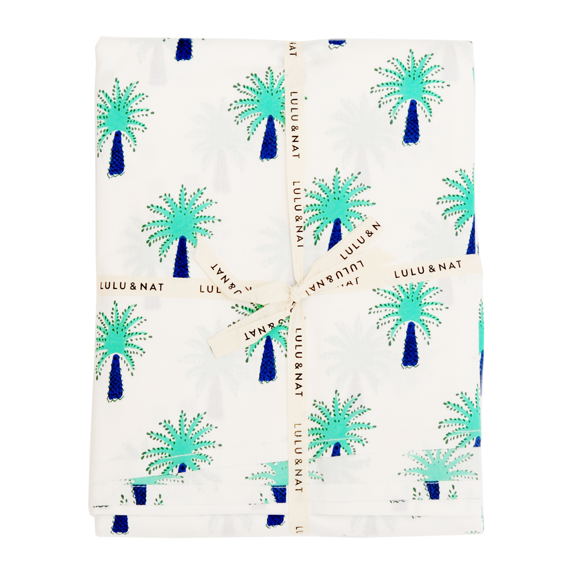 Turquoise palm tree table cloth
