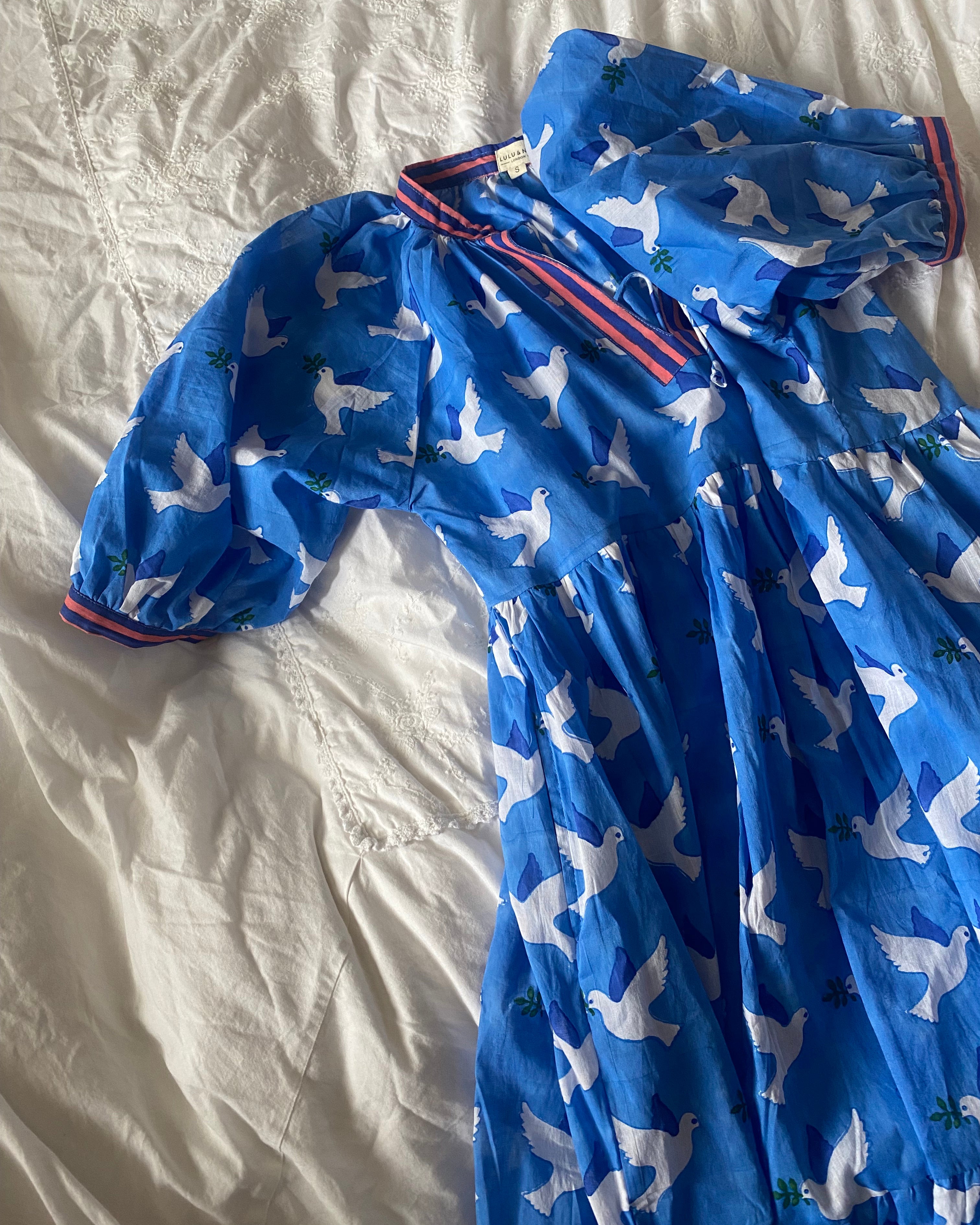 Peace Dove Dress - Blue