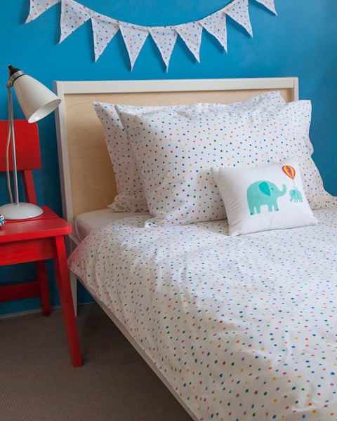 Multicolour star single duvet cover