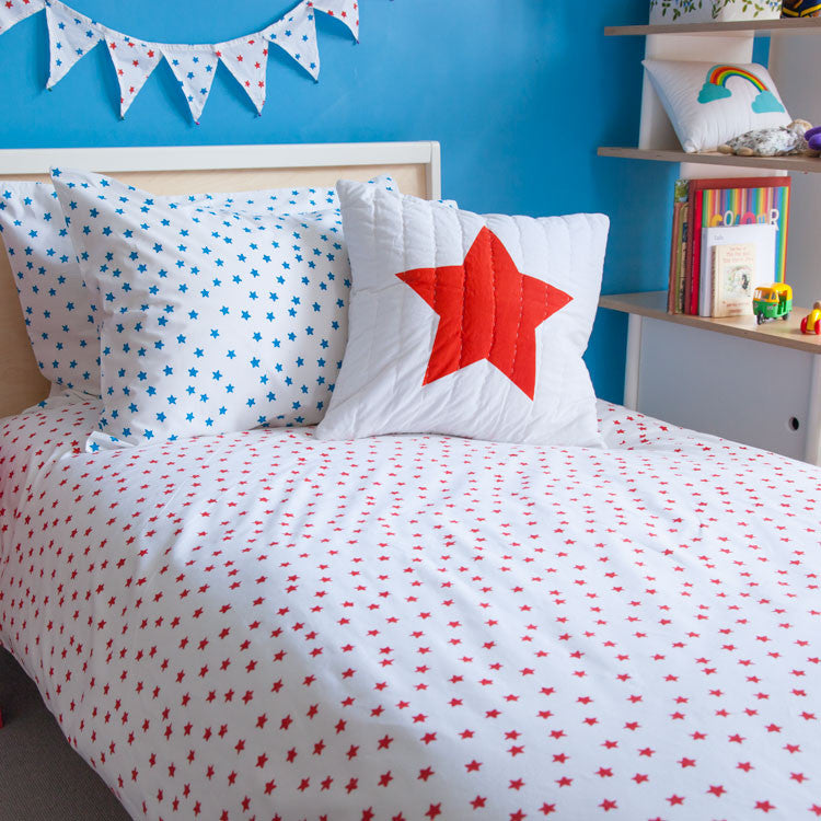 Blue star single pillowcase