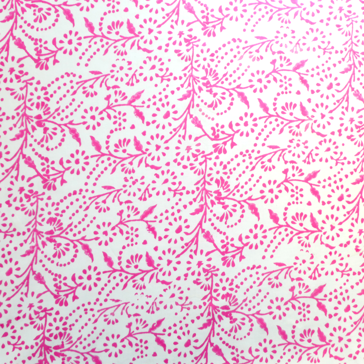 Pink floral oilcloth