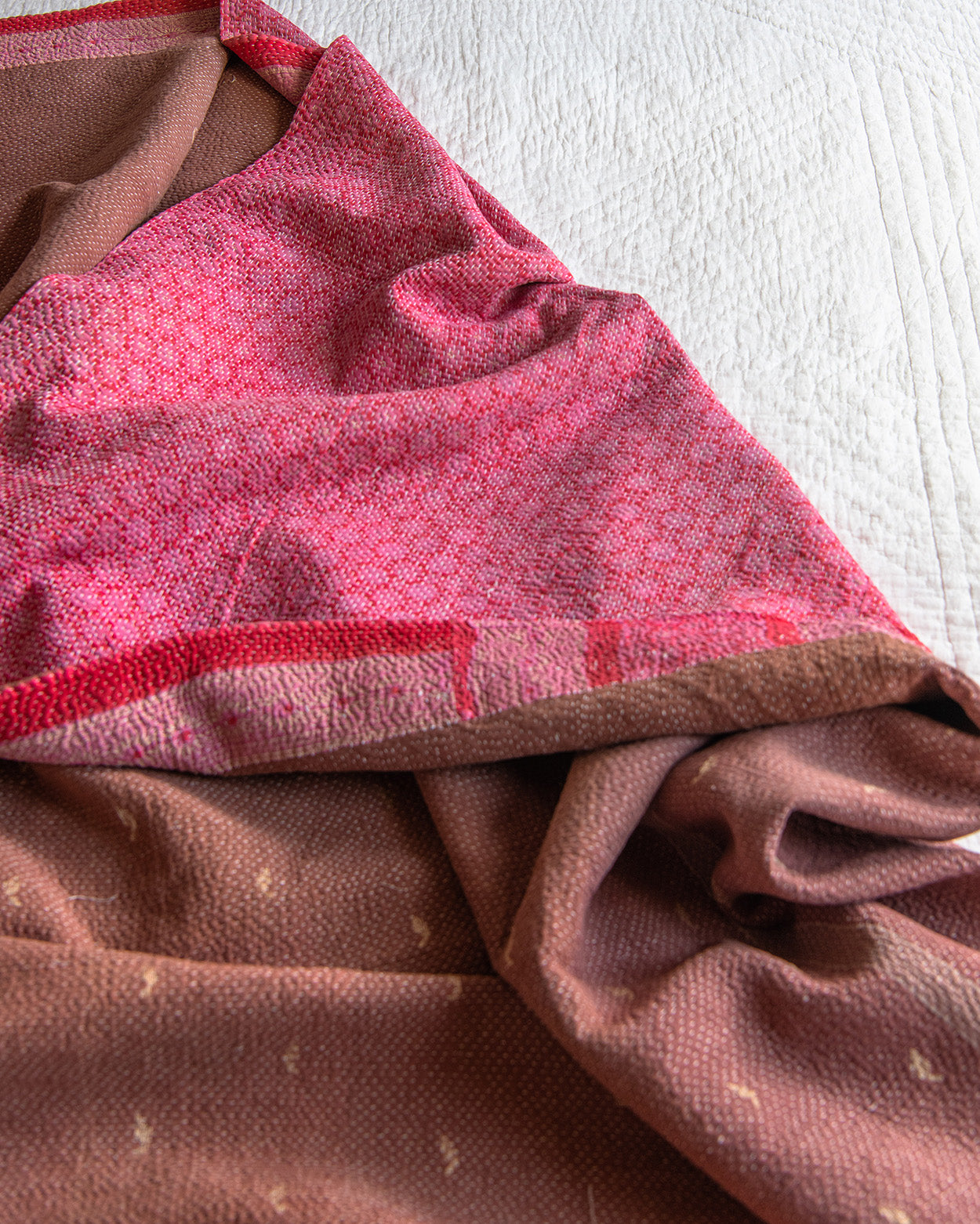 Pink & Purple floral kantha quilt