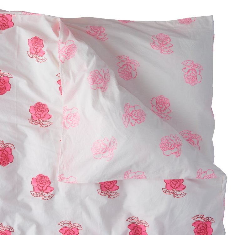 Rose duvet cover and 2 pillowcases set