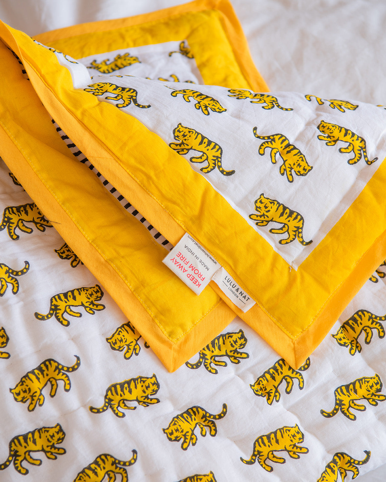 Tiger / Stripe reversible baby & toddler quilt