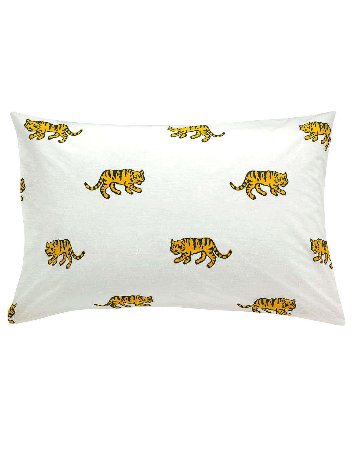 Yellow Tiger single pillowcase