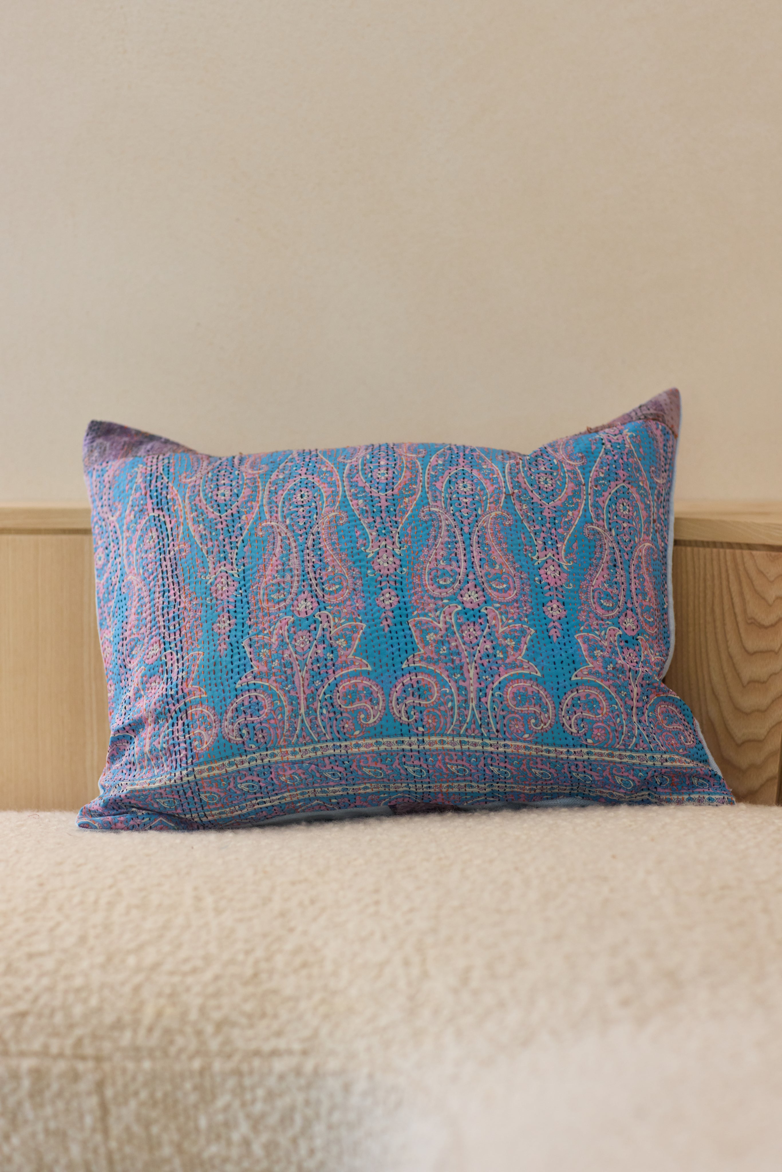 Kantha Silk/Linen Cushion