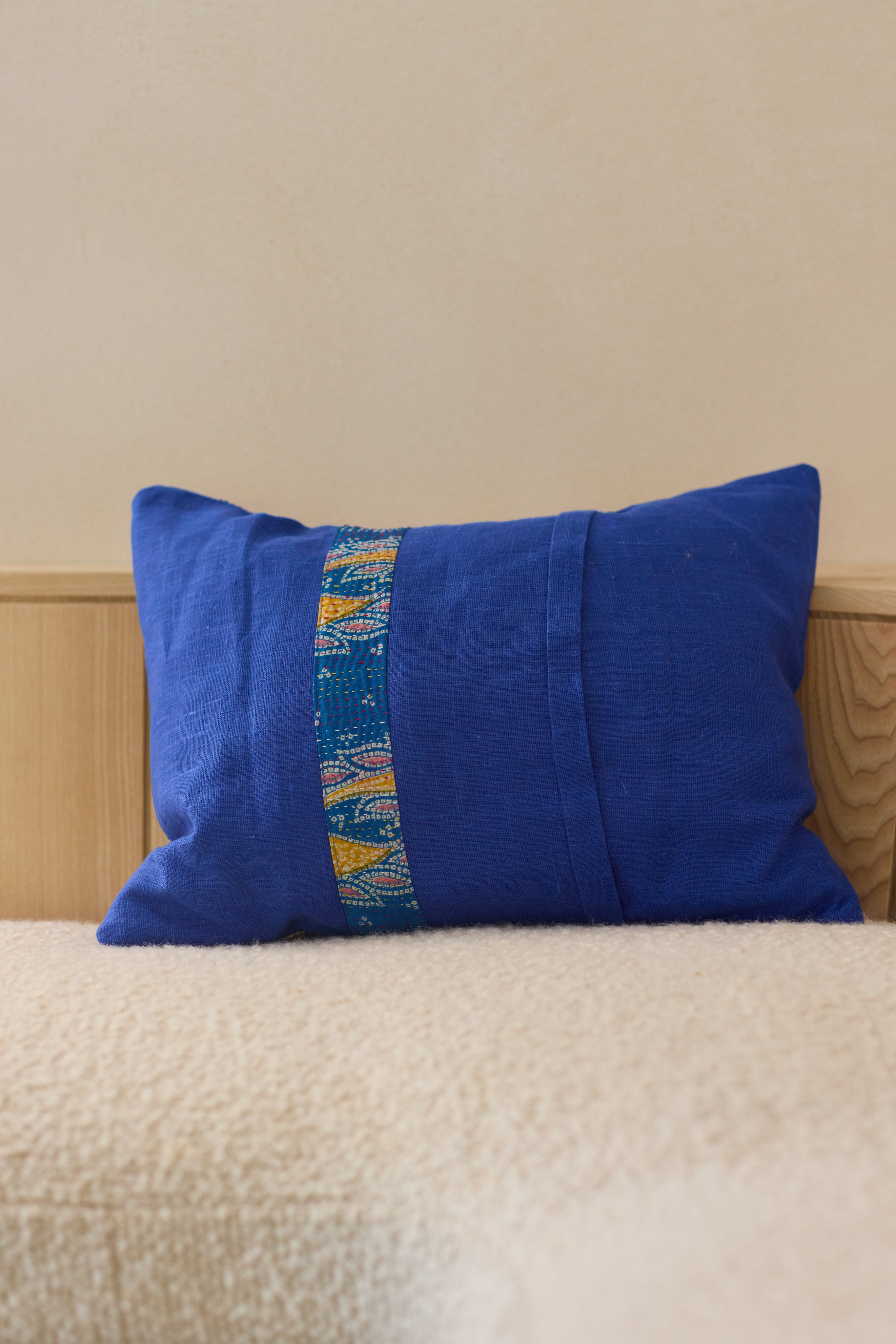 Kantha Silk/Linen Cushion