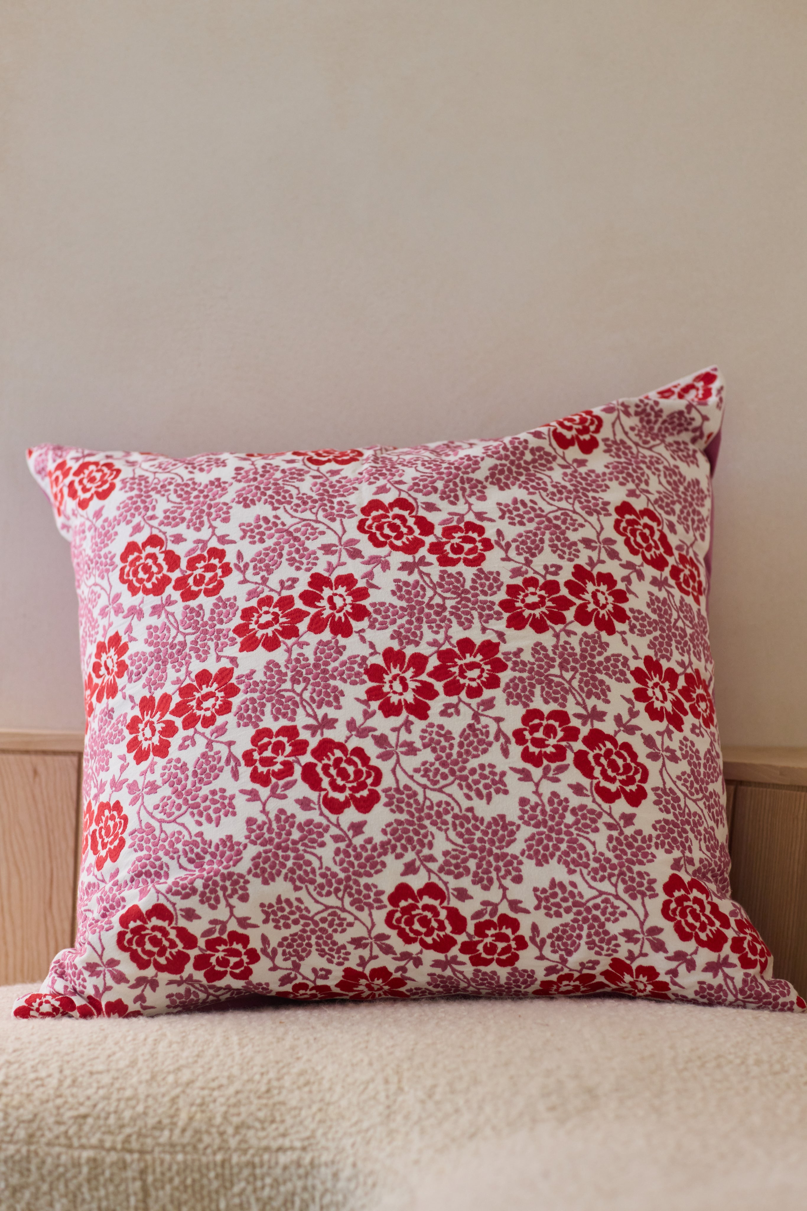 Provence Floral Embroidered Cushion