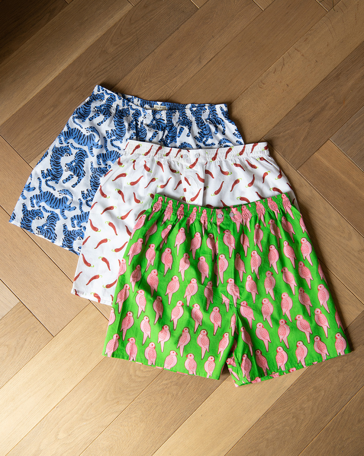 Tiger Unisex Boxer Shorts - Blue