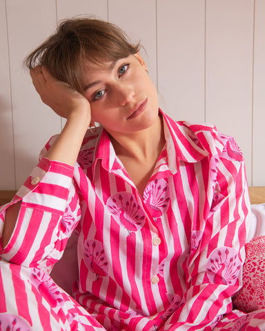 Hot Pink Peacock womens pyjamas