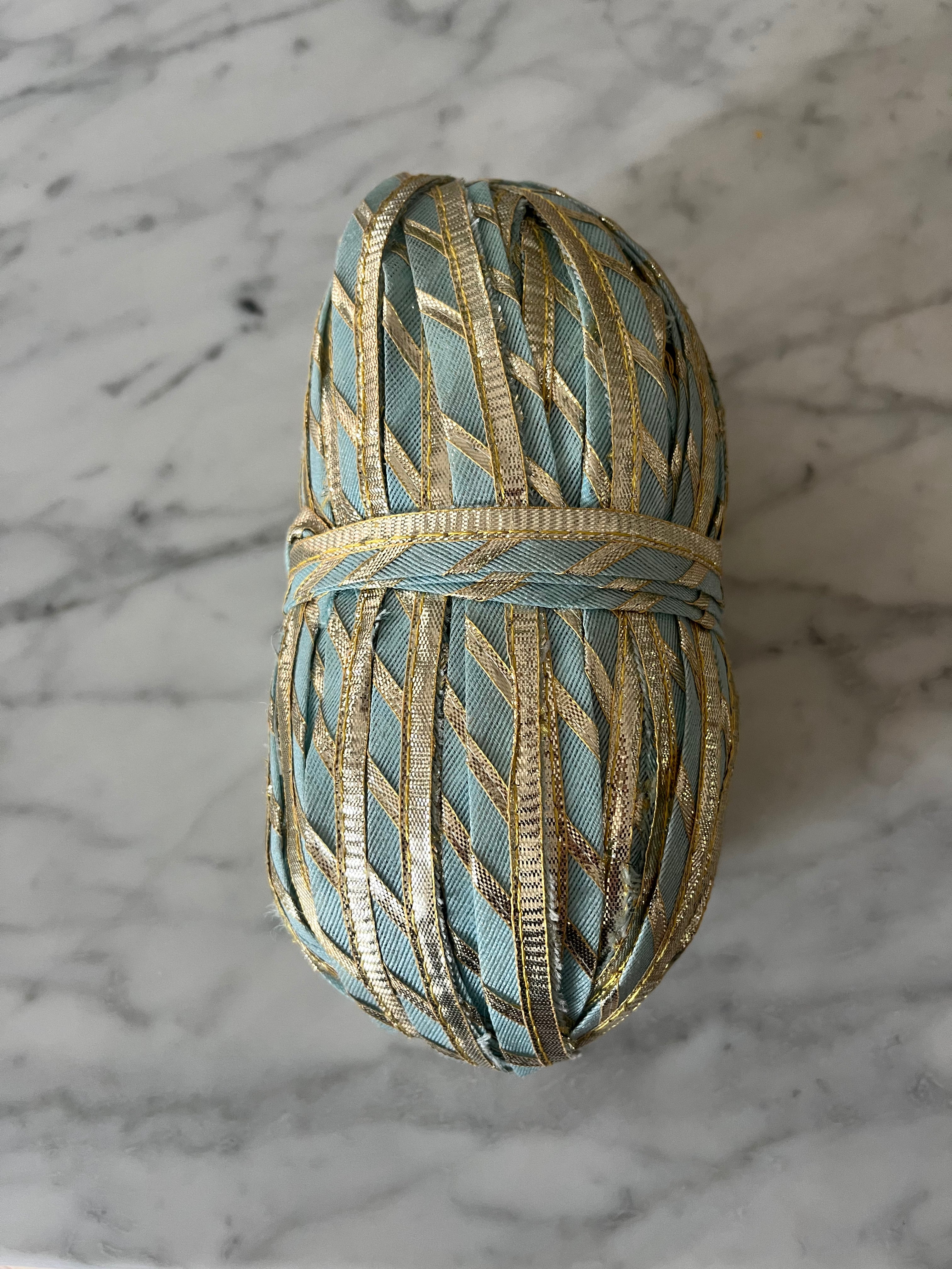 Misty Teal Metallic Ribbon