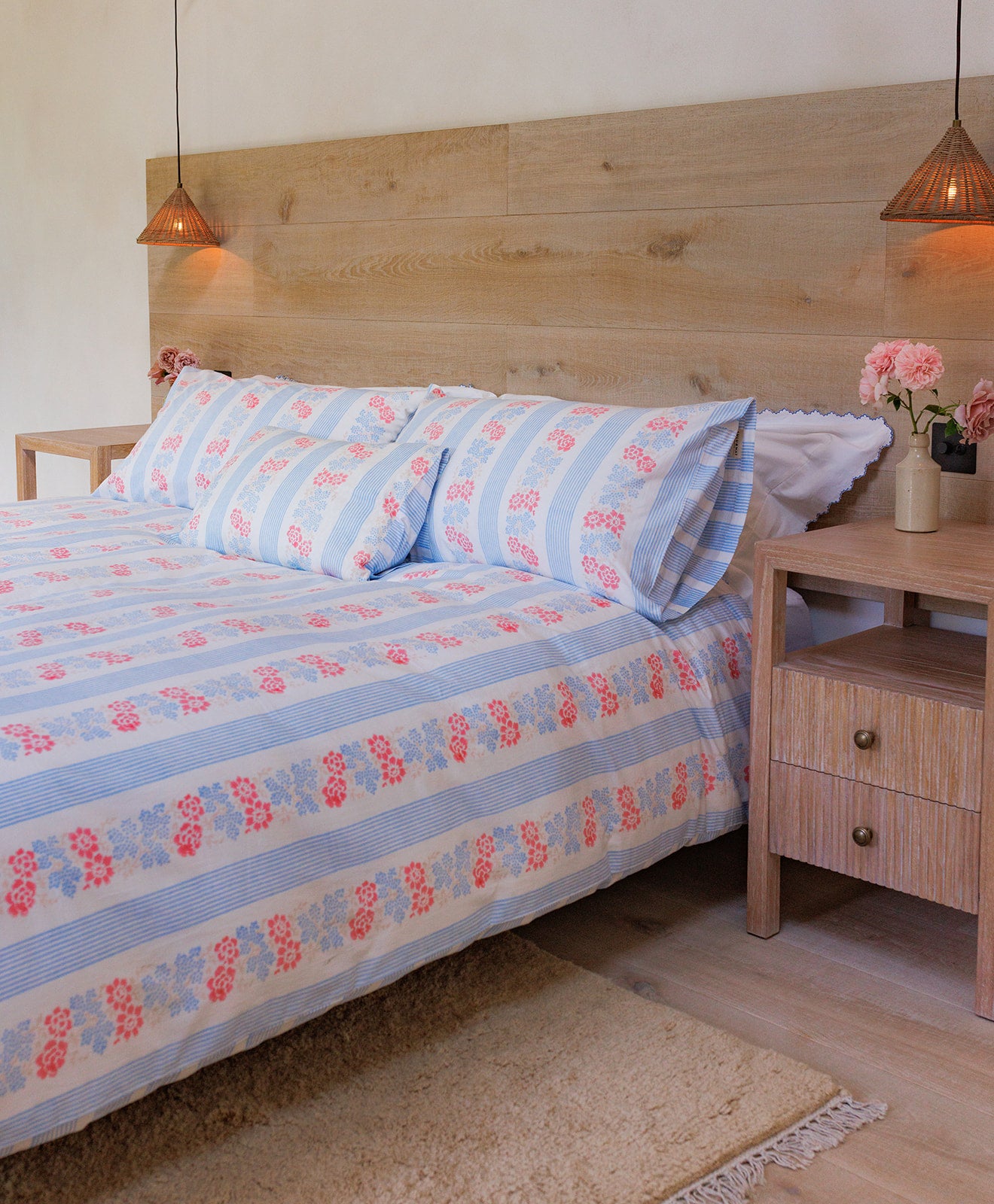 Provence Floral/Stripe Cushion