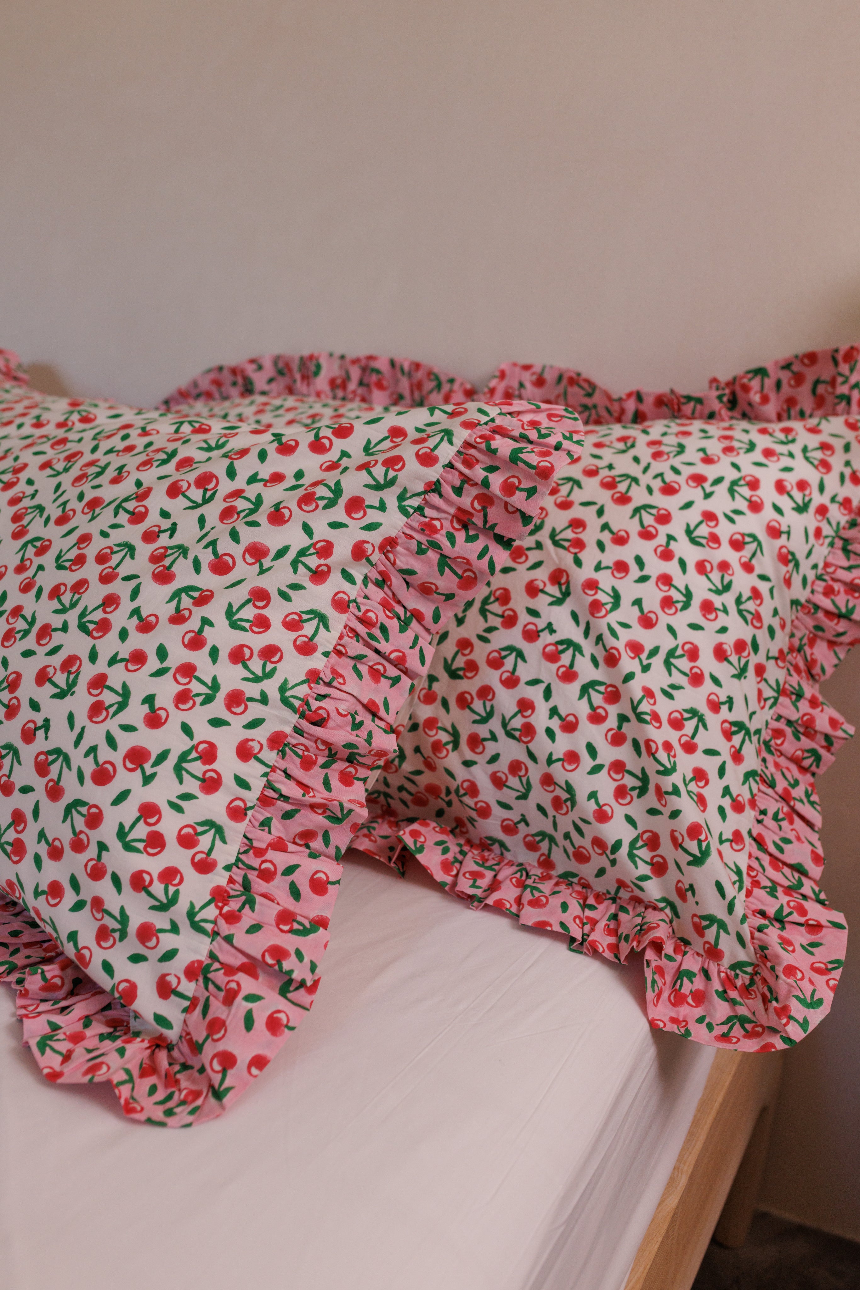 Cherry Frill Pillowcase