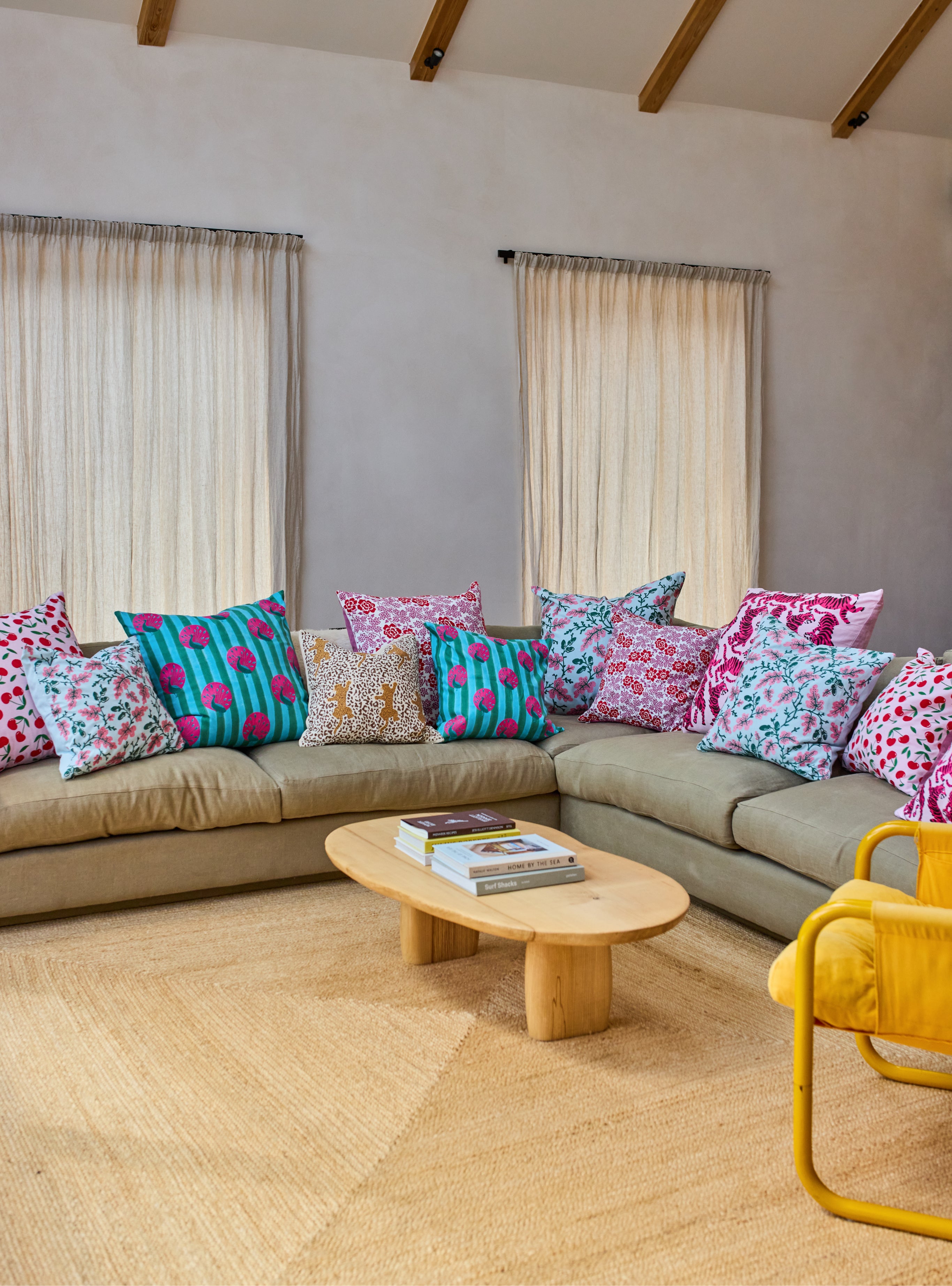 Provence Floral Embroidered Cushion