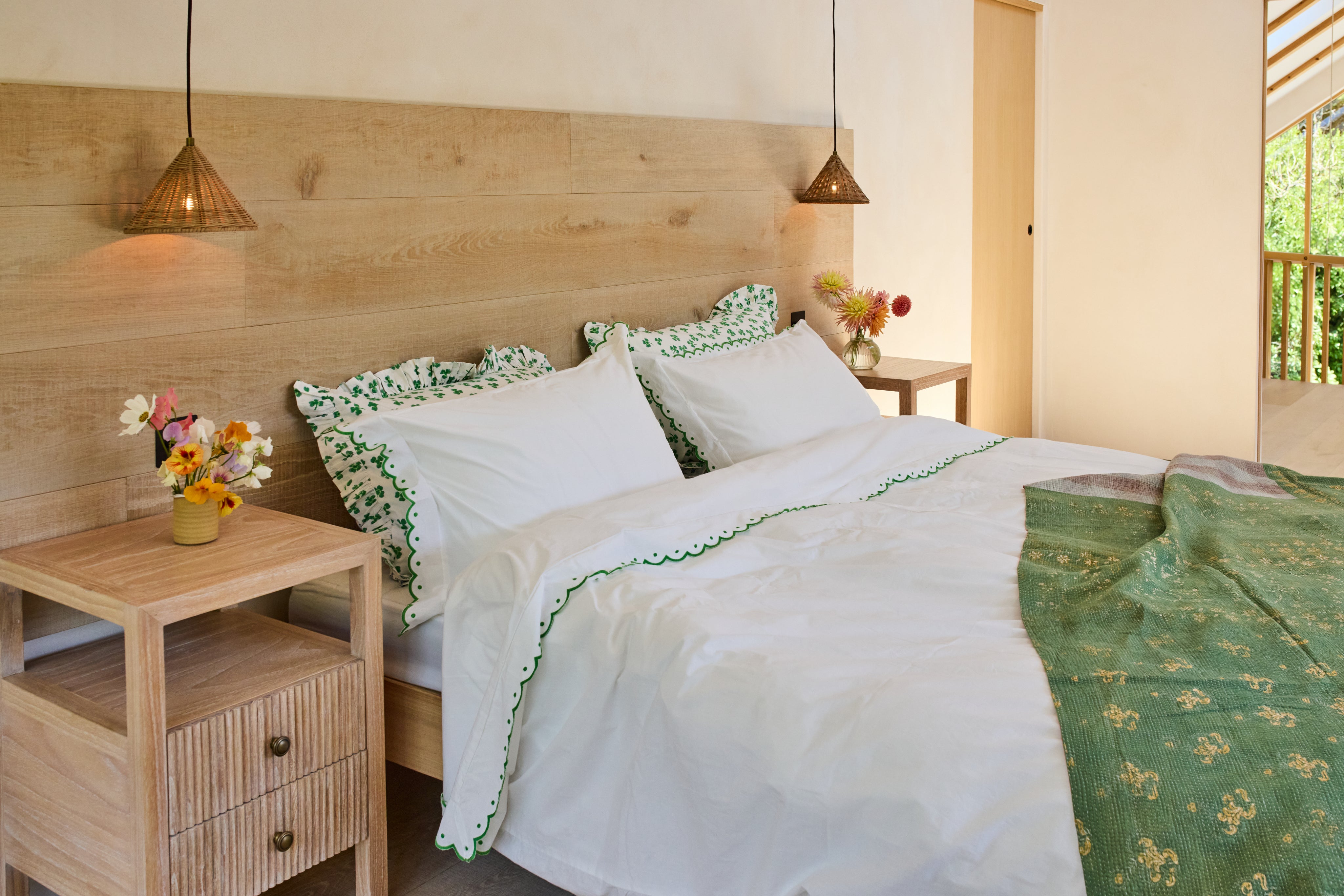 Green Scallop Bedlinen Set