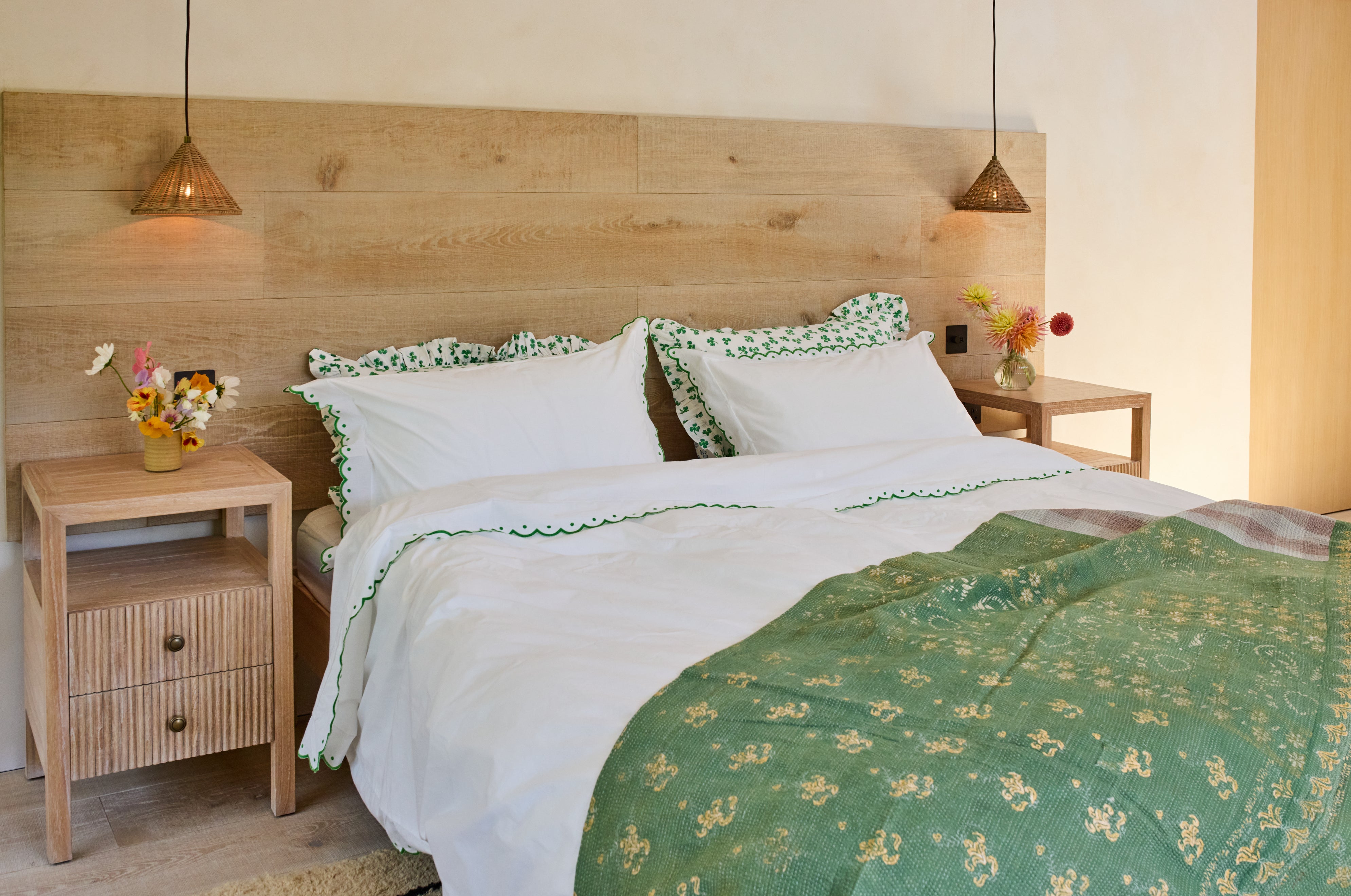 Green Scallop Bedlinen Set