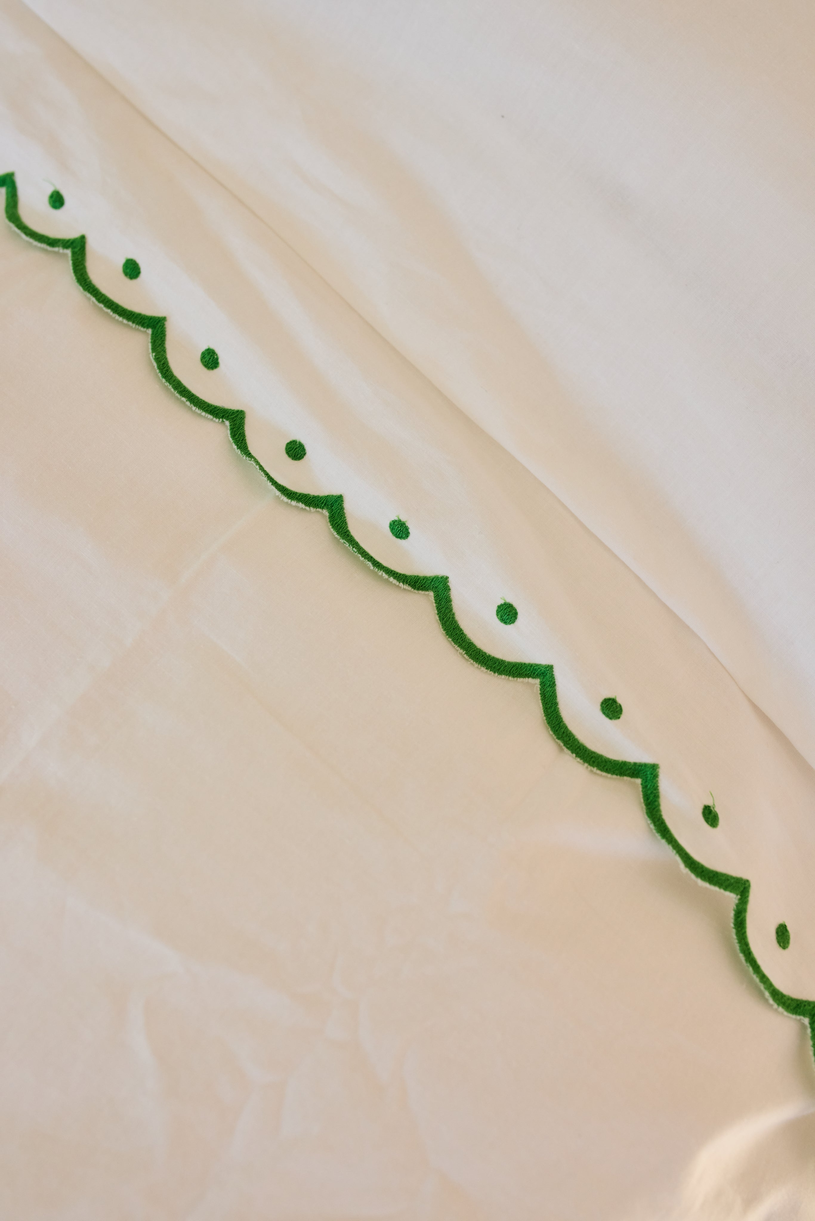 Green Scallop Bedlinen Set