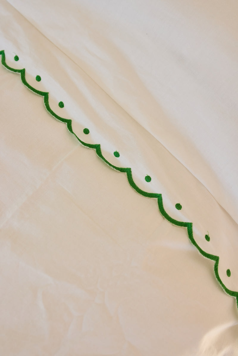 Green Scallop Bedlinen Set