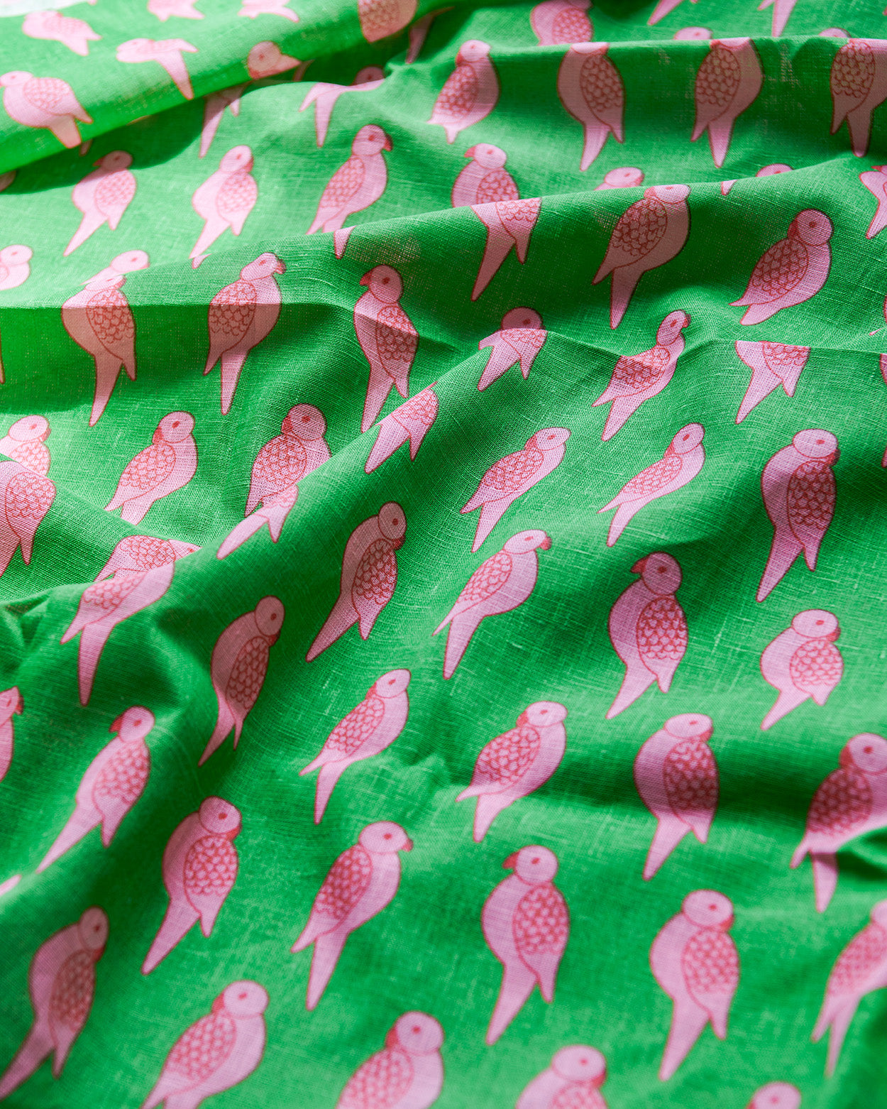 Parrot Linen Fabric