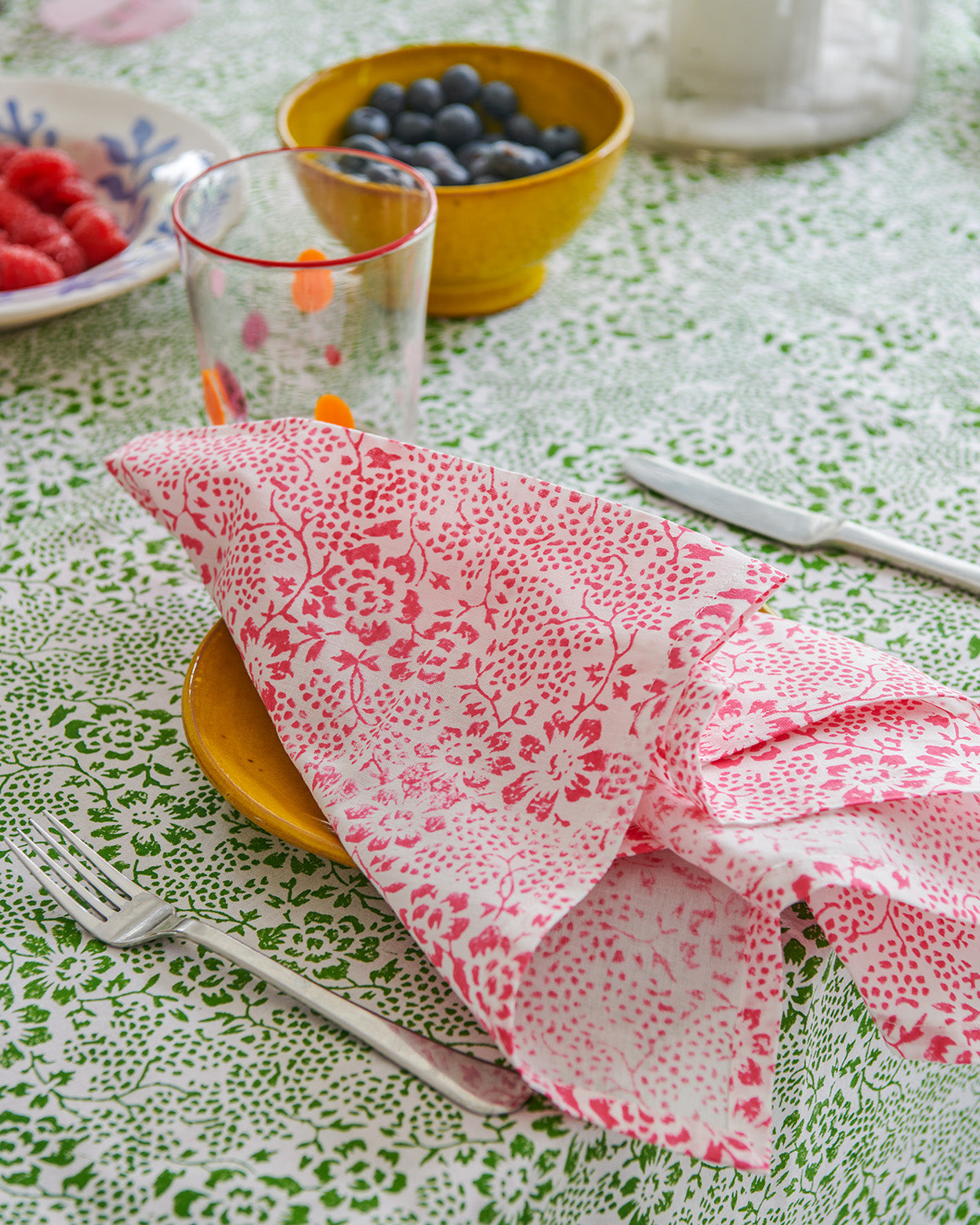 Pink Provence floral Napkins - set of 6