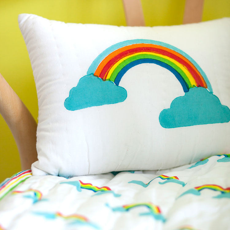 Rainbow printed cushion