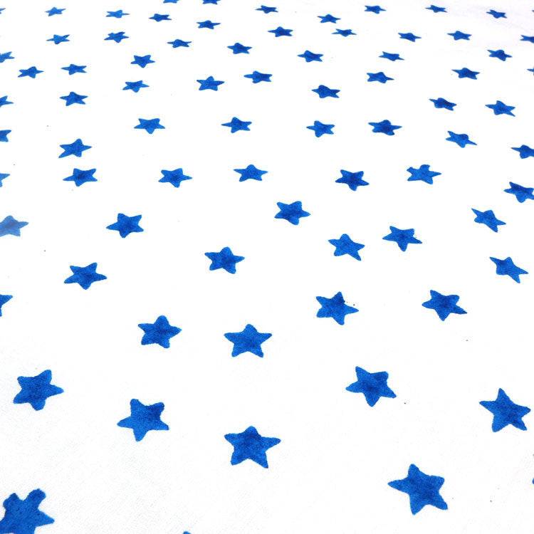 Blue star cotton fabric