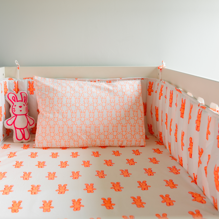 Bunny rabbit cot bed fitted sheet