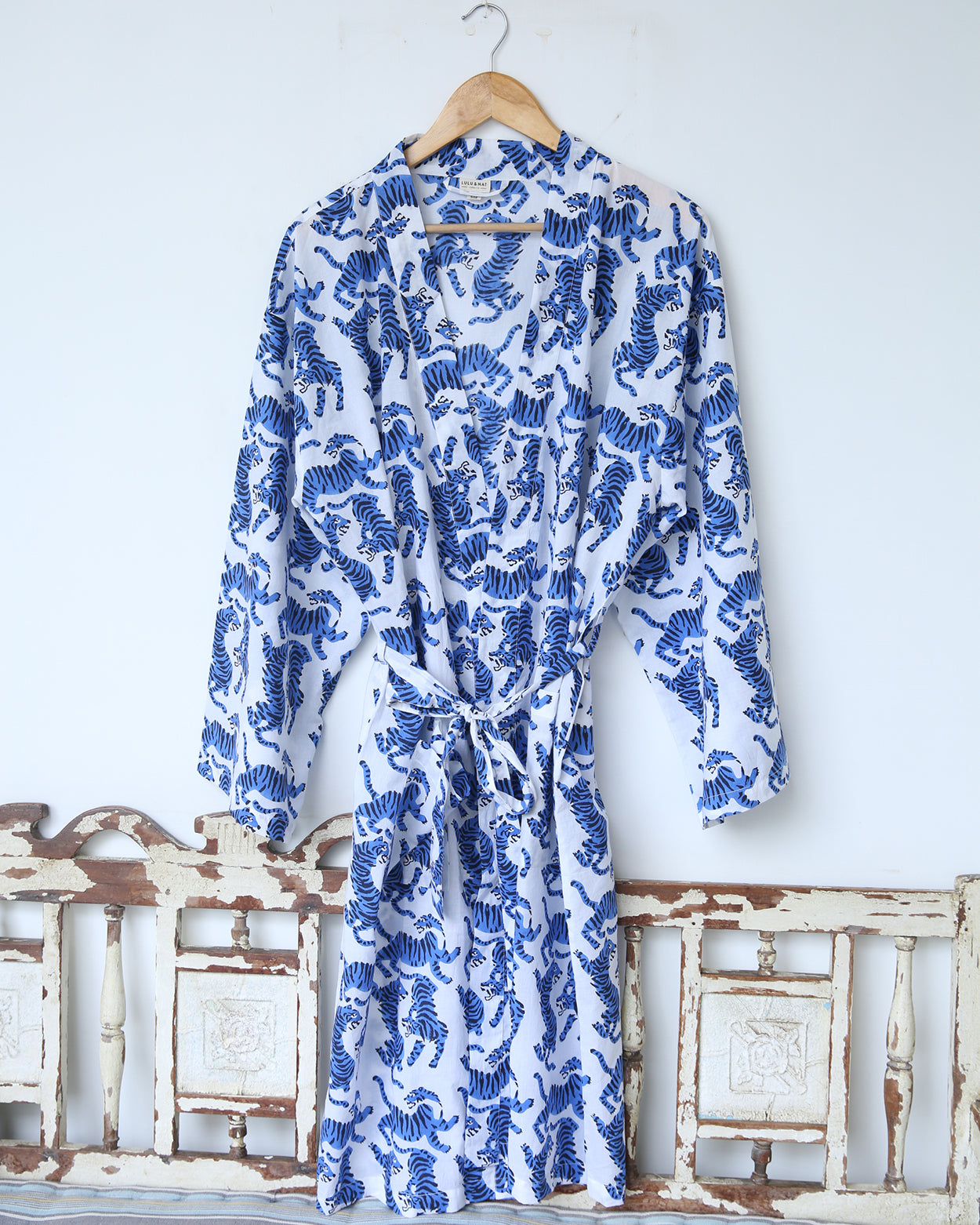Blue tiger kimono