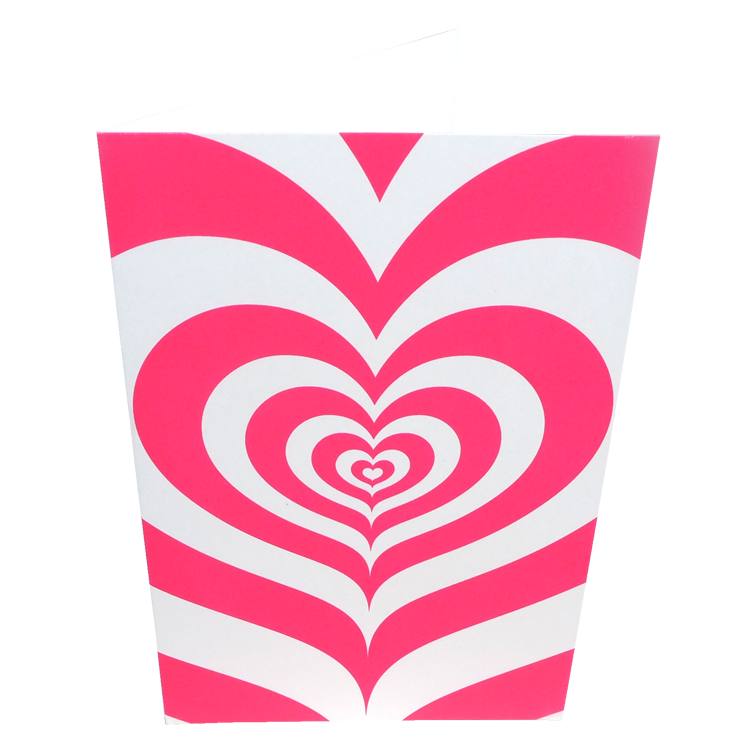 Pink hypnotic heart card