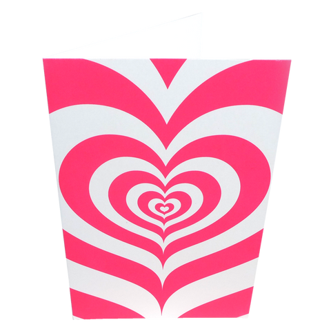 Pink hypnotic heart card
