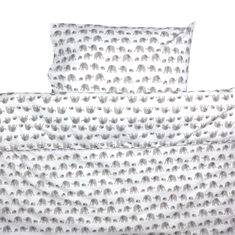 Grey elephant cot bedding hot sale