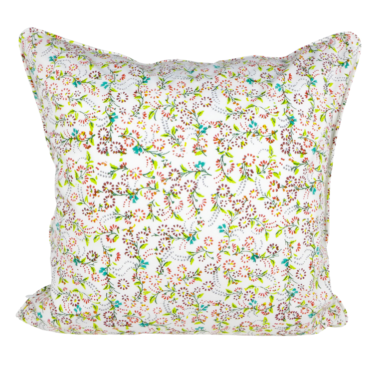 Bright mini floral cushion