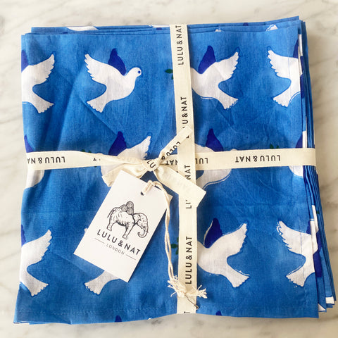 Blue Dove napkins - set of 6