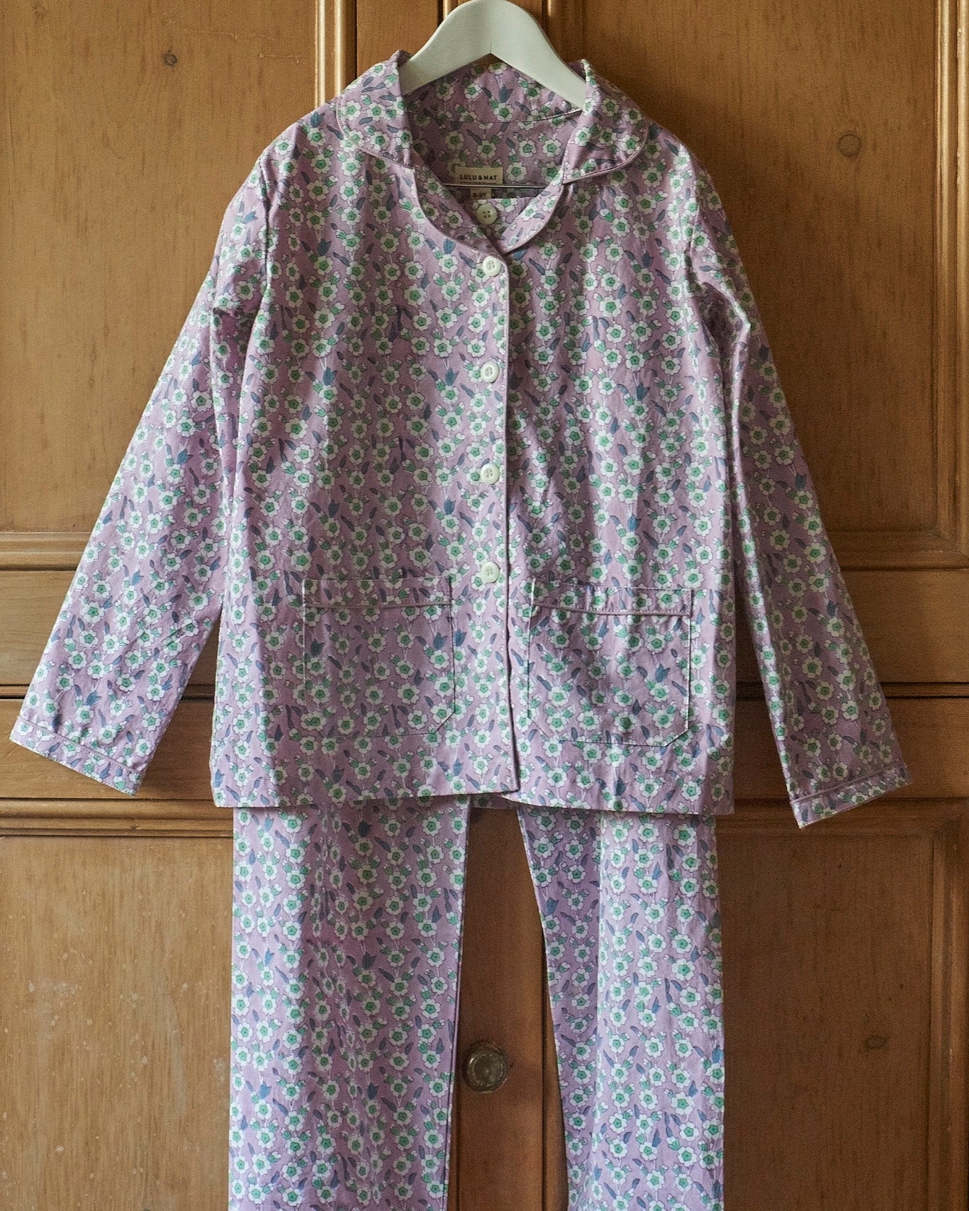Purple floral kids pyjamas