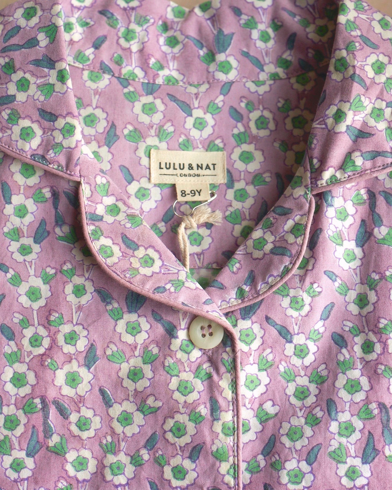 Purple floral kids pyjamas