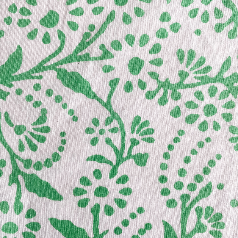 Green floral oilcloth