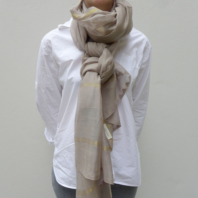 Dusty grey silk shawl