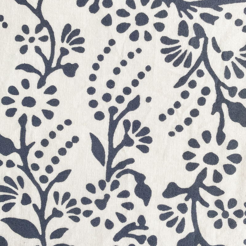 Charcoal Grey floral oilcloth