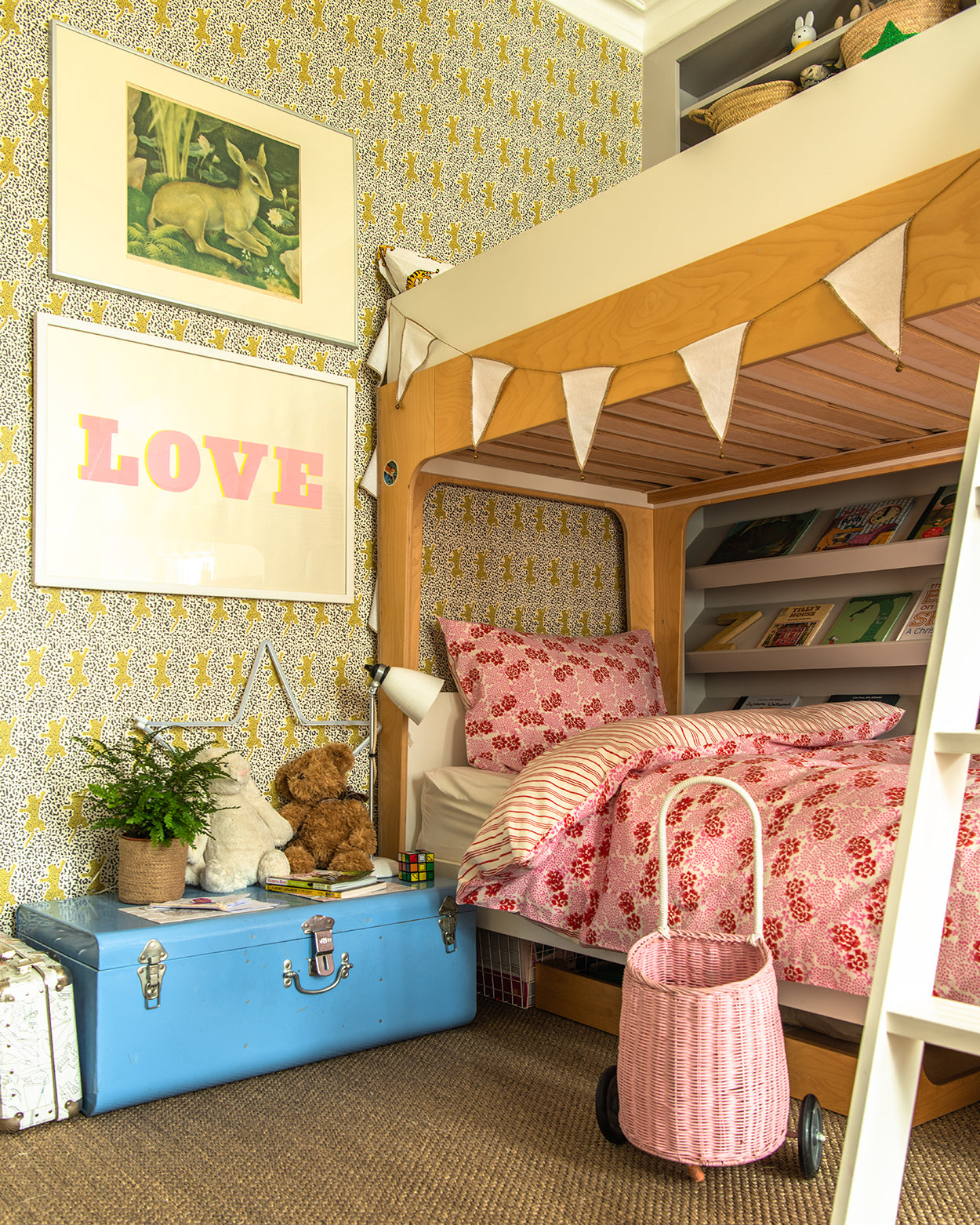 Provence floral / stripe bedlinen set